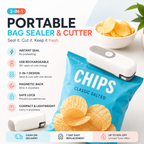 2 in 1 Portable Bag Sealer & Cutter (USB Rechargeable)