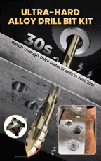 13-Piece Heavy-Duty Alloy Drill Bit Set – Tough & Durable