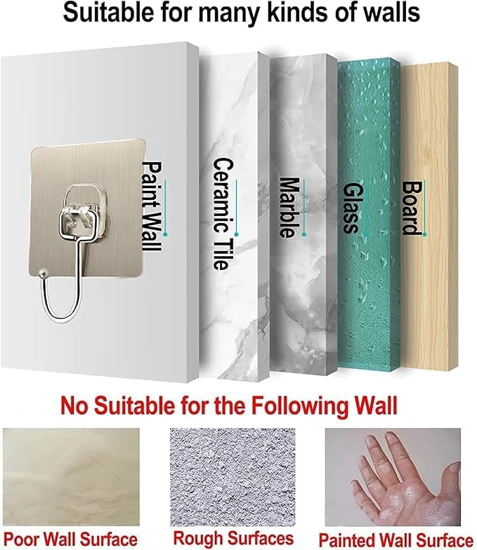 Heavy Duty Wall Hooks-Silver Edition