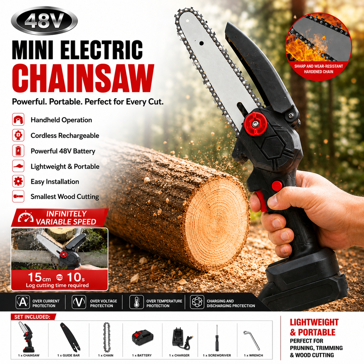 Portable Cordless Chainsaw