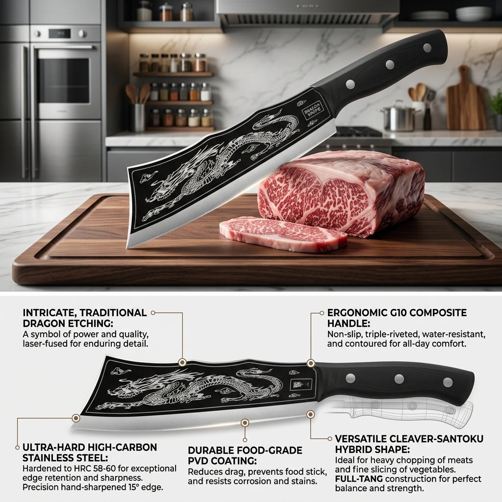Dragon Knife For Meat & Vegetable Cutting
