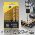 13-Piece Heavy-Duty Alloy Drill Bit Set – Tough & Durable