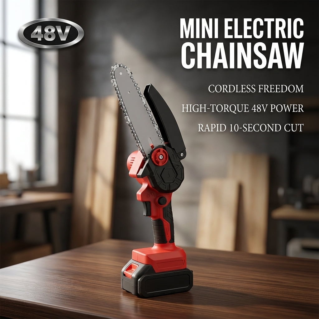 Powerful Cordless Electric Chainsaw – Portable Tree & Wood Cutter